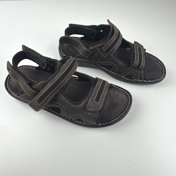 Rockport Mens Comfort Sport Sandals Size 12 Brown Adjustable Straps - Picture 2 of 12